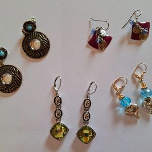 Four pair of beautiful fashion earrings
